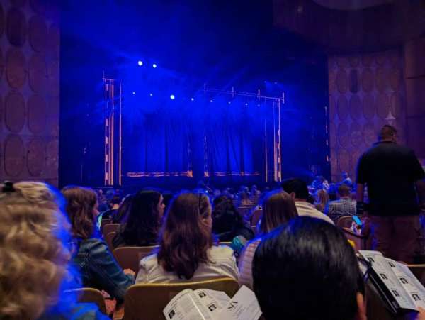 Fisher Theatre, section: main floor l, row: P, seat: 7