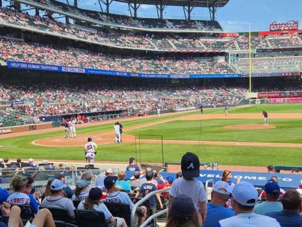 Truist Park, section: 120, row: 1, seat: 5
