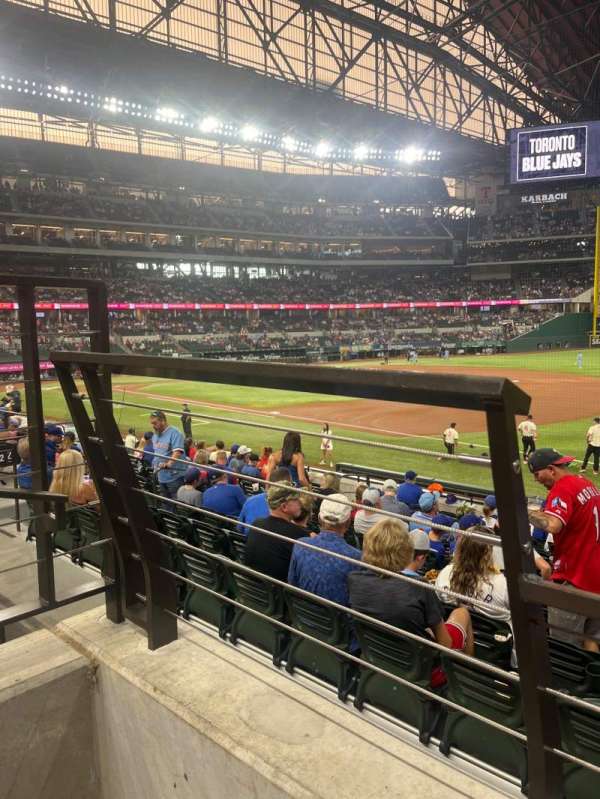 Globe Life Field, section: 22, row: 9, seat: 1