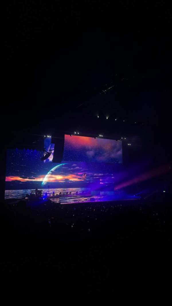 The O2, London, section: 102, row: L, seat: 85