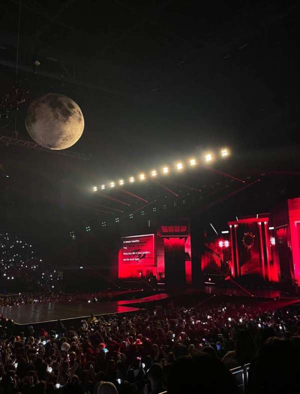The O2, London, section: 111, row: K, seat: 347