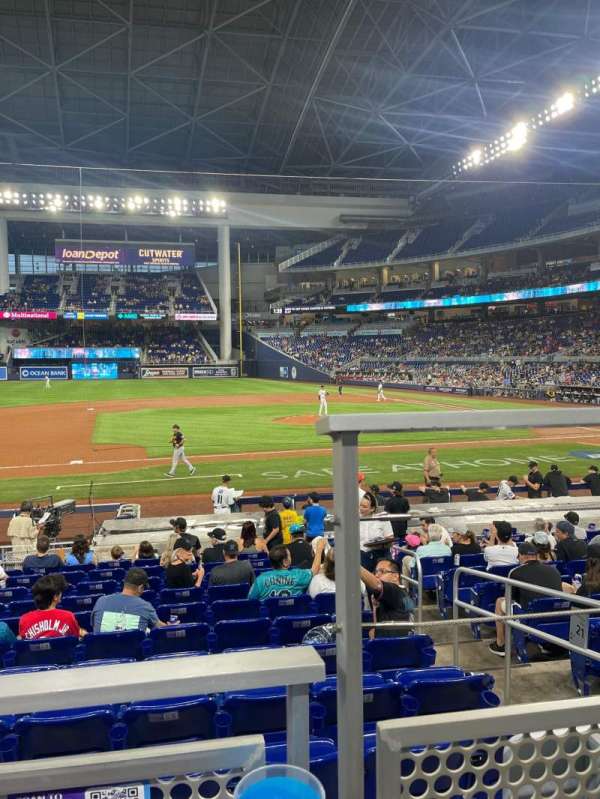 LoanDepot Park, section: 21, row: 1, seat: 1