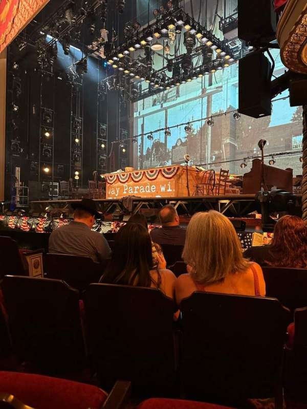 Bernard B. Jacobs Theatre, section: Orchestra R, row: E, seat: 10
