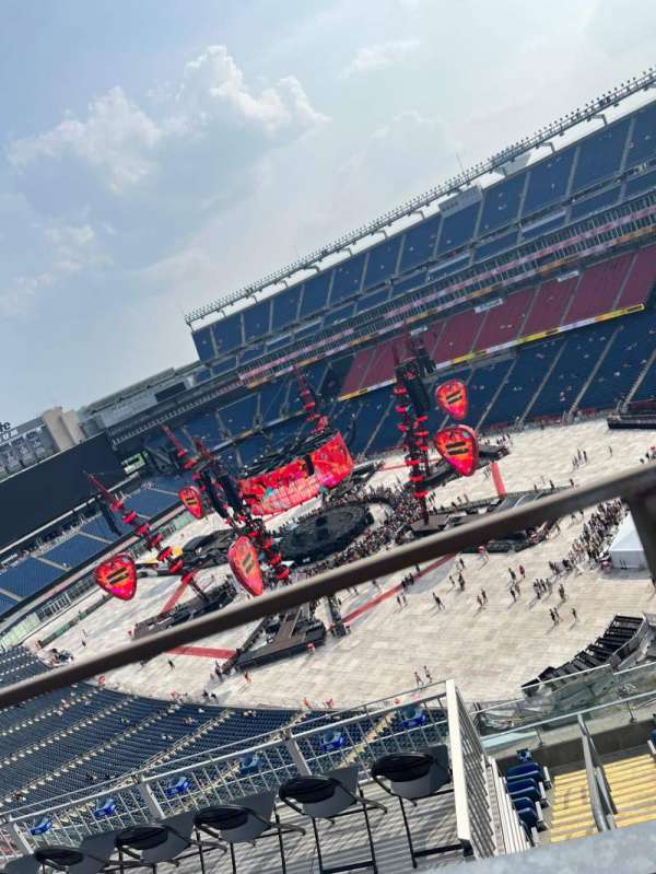 Gillette Stadium, section: 302, row: 8, seat: 13/14