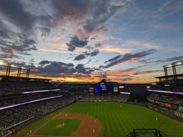 Coors Field, section: U321, row: 13, seat: 4