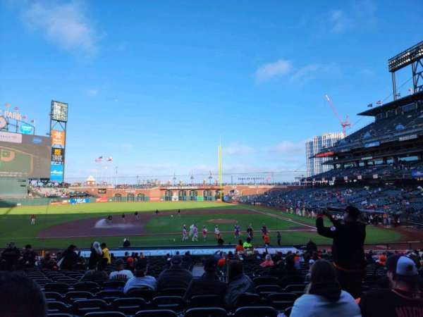 Oracle Park, section: 123, row: 29, seat: 4