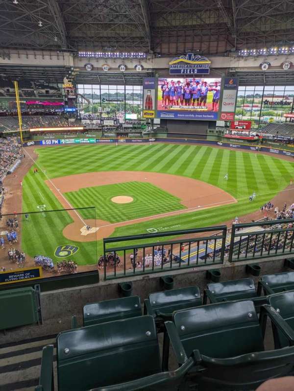 American Family Field, section: 419, row: 3, seat: 1