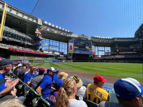 American Family Field, section: 127, row: 3, seat: 1