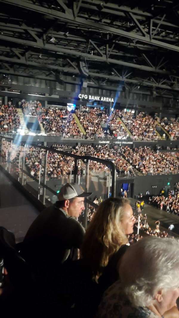 CFG Bank Arena, section: 203, row: B, seat: 20