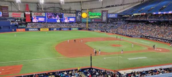 Tropicana Field, section: 213, row: A, seat: 1