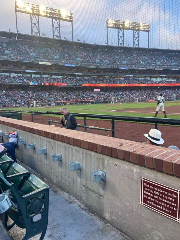 Oracle Park, section: 105, row: 2, seat: 16