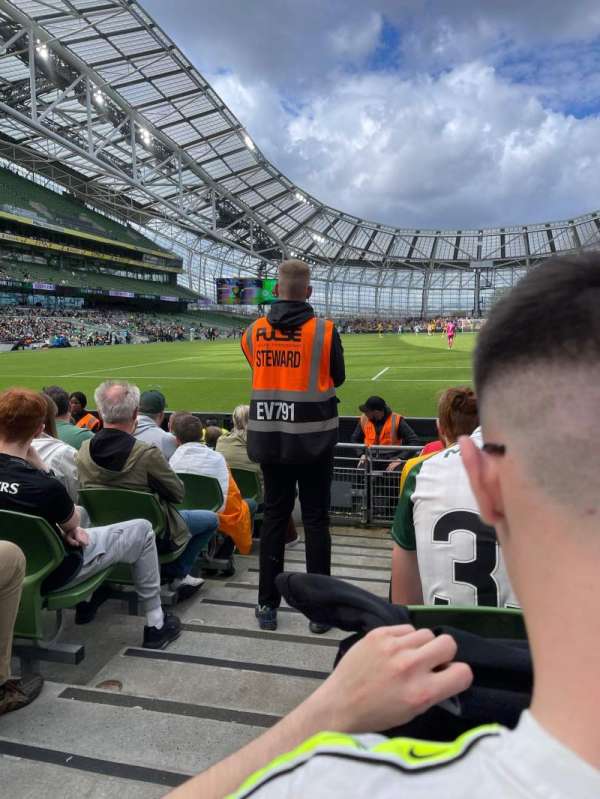 Aviva Stadium, section: 115, row: H, seat: 14