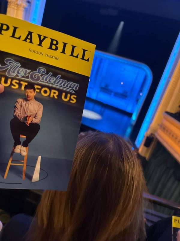Hudson Theatre, section: Dress Circle R, row: B, seat: 2