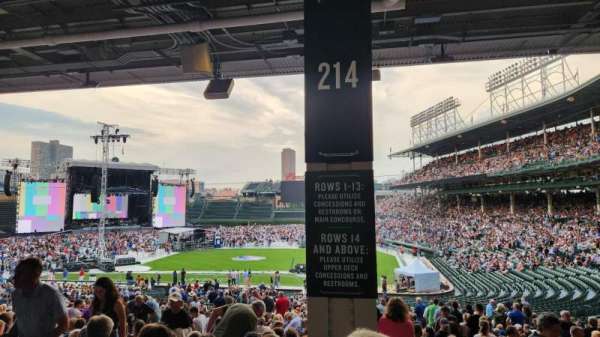 Wrigley Field, section: 214, row: 10, seat: 6