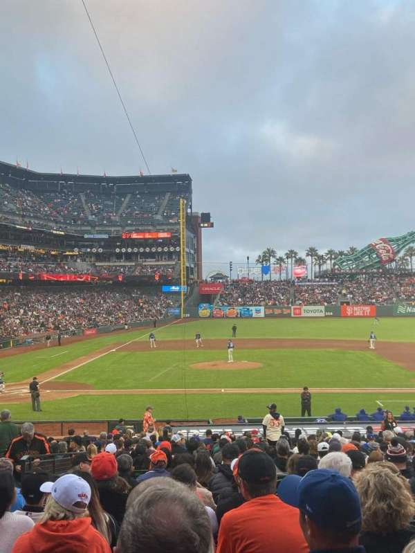 Oracle Park, section: 109, row: 30, seat: 8