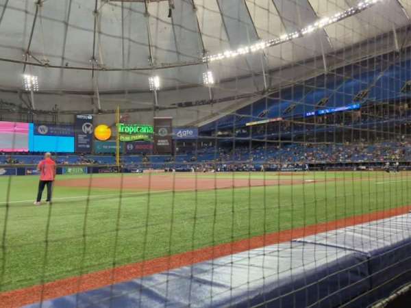Tropicana Field, section: 123, row: B, seat: 4