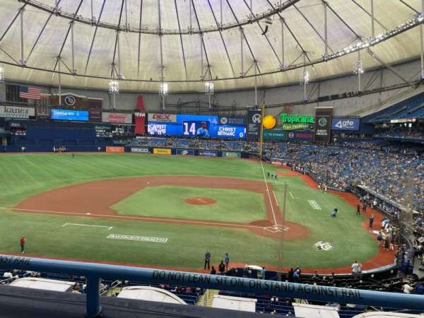 Tropicana Field, section: 207, row: B, seat: 9