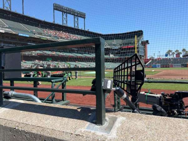 Oracle Park, section: 107, row: CC, seat: 8