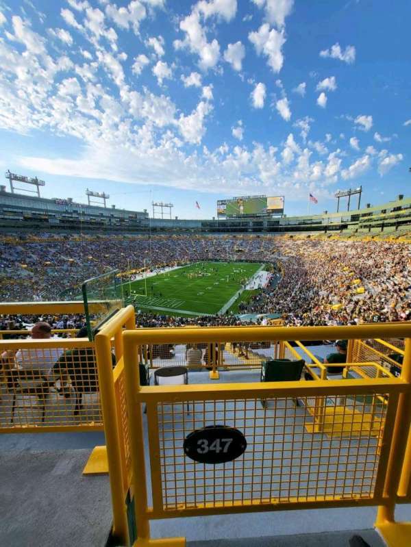 Lambeau Field, section: 347, row: 1, seat: 22