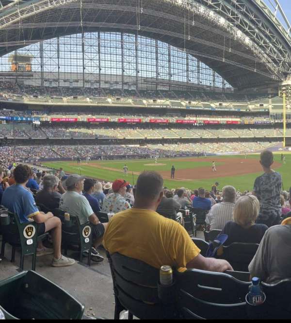 American Family Field, section: 109, row: 23, seat: 3