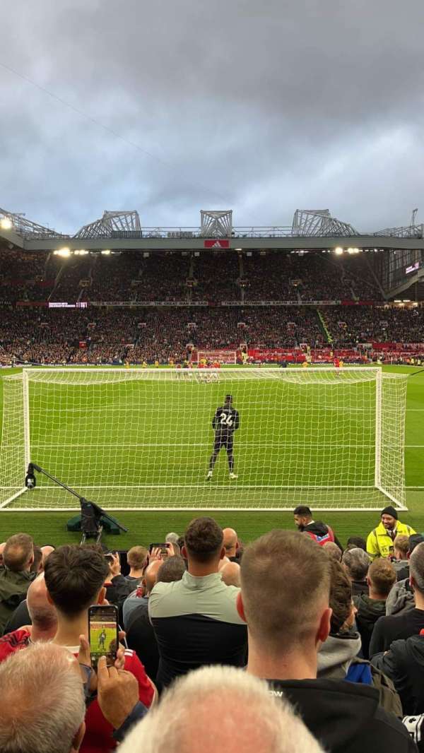 Old Trafford, section: W104, row: KK, seat: 109