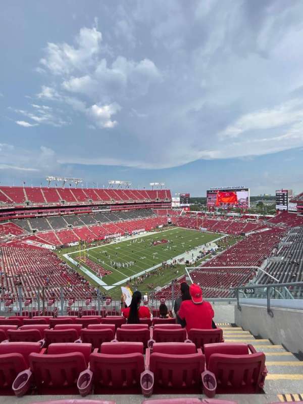 Raymond James Stadium, section: 303, row: E, seat: 18