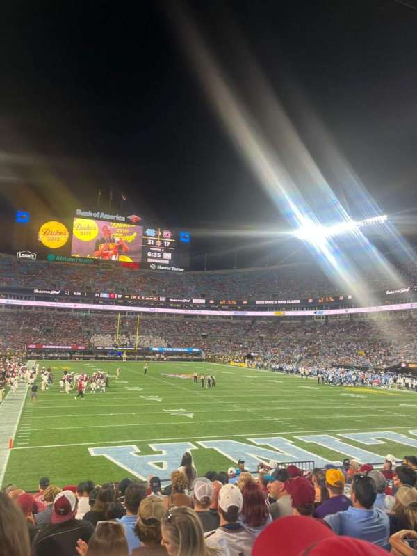Bank of America Stadium, section: 123, row: 12, seat: 11