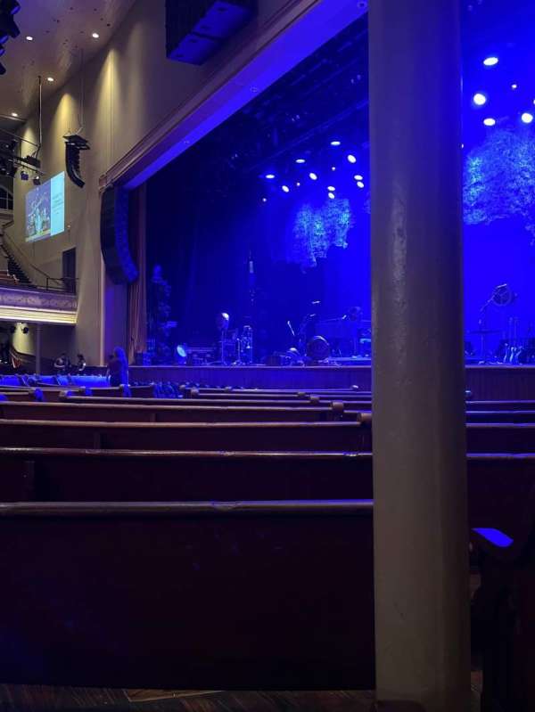 Ryman Auditorium, section: MF-2, row: M, seat: 1
