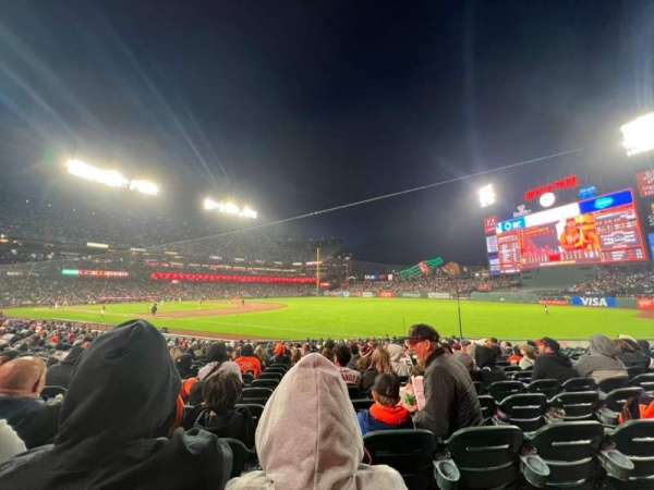 Oracle Park, section: 102, row: 20, seat: 13