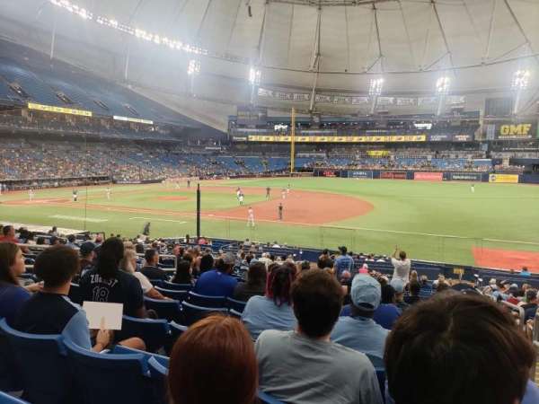 Tropicana Field, section: 124, row: DD, seat: 10
