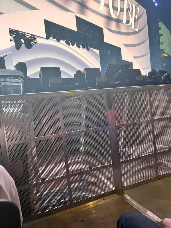 The O2, London, section: Floor A1, row: B, seat: 3