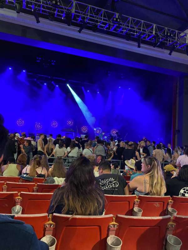 The Greek Theatre, section: A Center, row: G, seat: 120