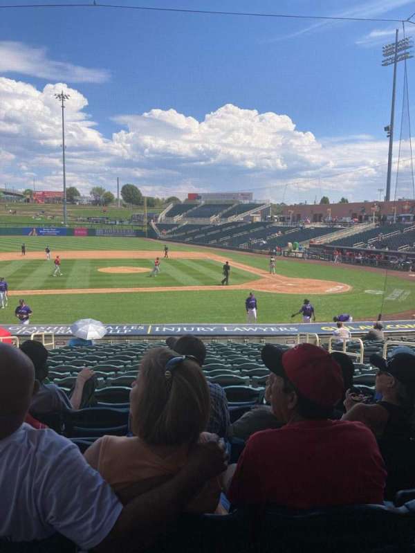 Isotopes Park, section: 109, row: T, seat: 9