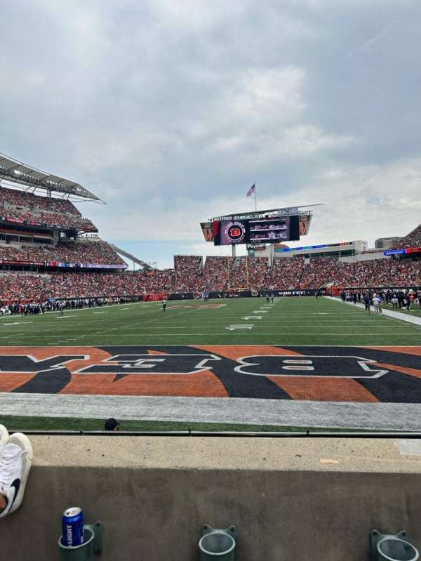 Paycor Stadium, section: 124, row: 2, seat: 2
