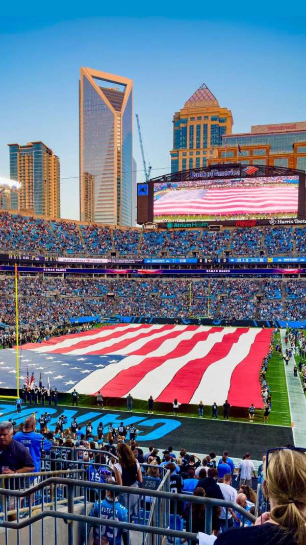 Bank of America Stadium, section: 255, row: 8, seat: 17