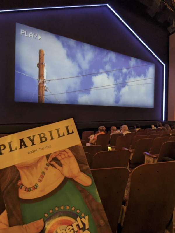 Booth Theatre, section: Orchestra L, row: G, seat: 5