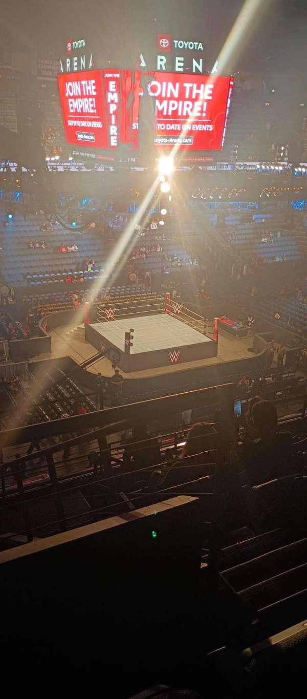 Toyota Arena, section: 217, row: G, seat: 22