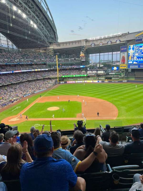 American Family Field, section: 316, row: 3, seat: 4