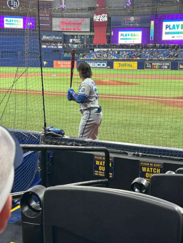 Tropicana Field, section: 107, row: H, seat: 2