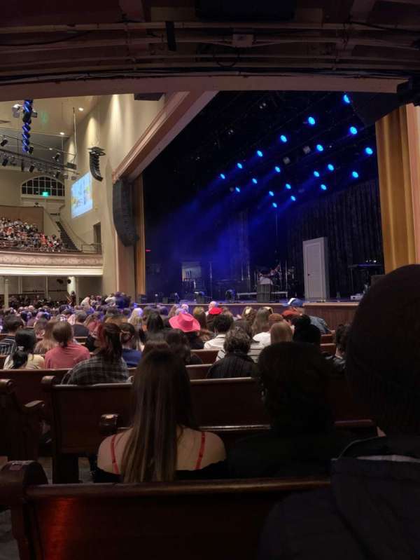 Ryman Auditorium, section: MF-1, row: P, seat: 7
