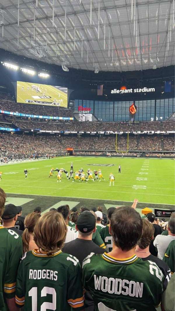 Allegiant Stadium, section: 122, row: 12, seat: 11