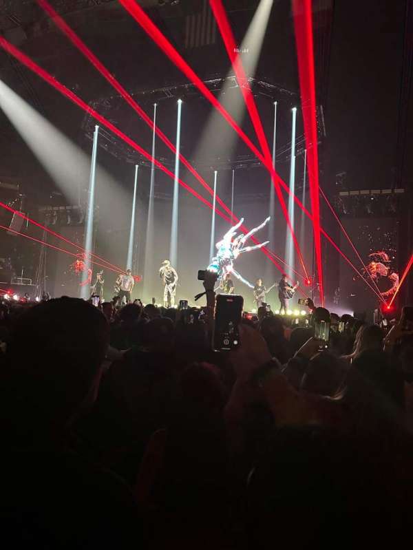 SAP Center, section: Floor 1, row: 12, seat: 7