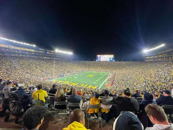 Michigan Stadium, section: 9, row: 76, seat: 8