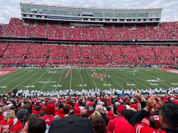 Ohio Stadium, section: 22A, row: 25, seat: 27