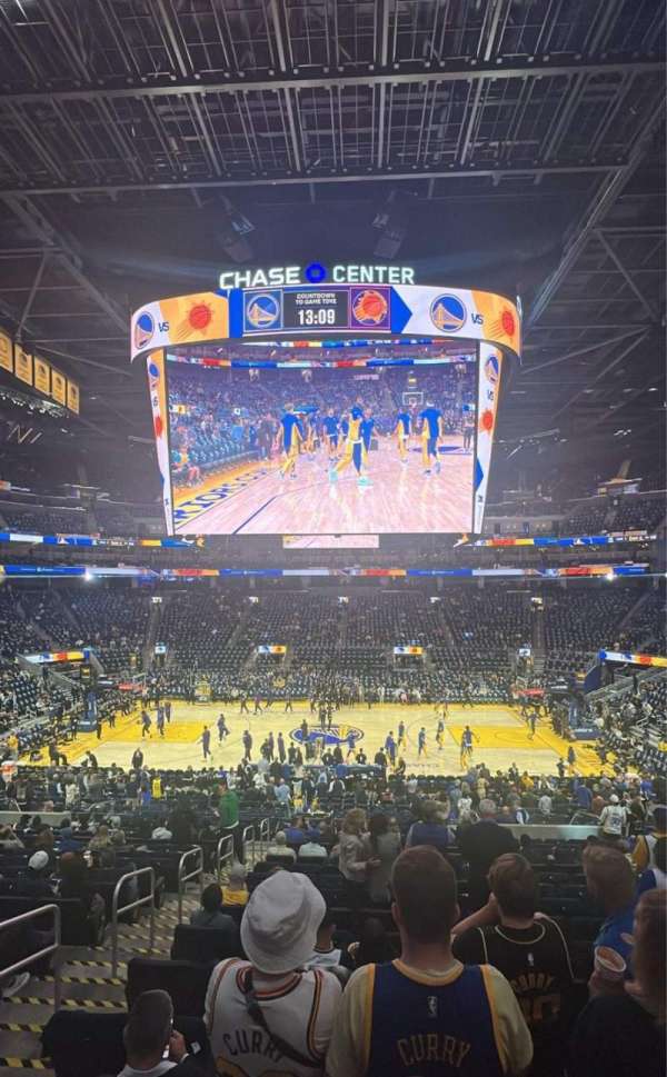 Chase Center, section: 103, row: 16, seat: 17