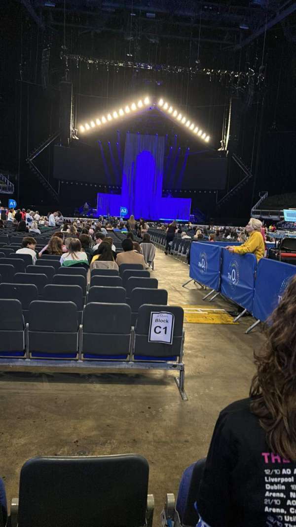 The O2, London, section: Floor D1, row: C, seat: 14