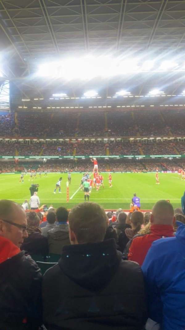 Principality Stadium, section: L32, row: 16, seat: 22