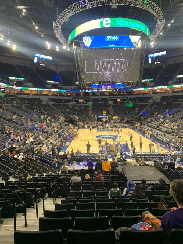 Target Center, section: 121, row: P, seat: 15