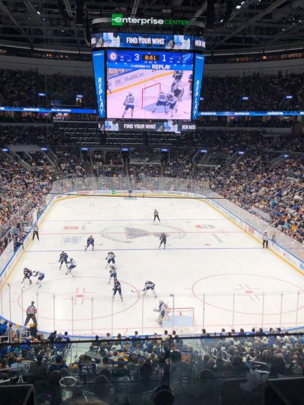 Enterprise Center, section: LNGB, row: E, seat: 22