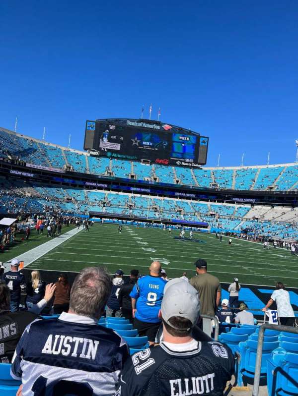 Bank of America Stadium, section: 123, row: 10, seat: 2